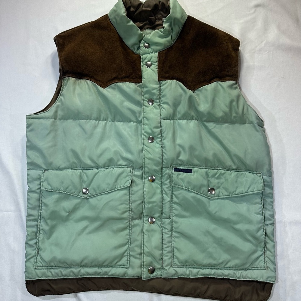 Vintage Windbreaker Outerwear-Sportswear Green and Brown Outdoor